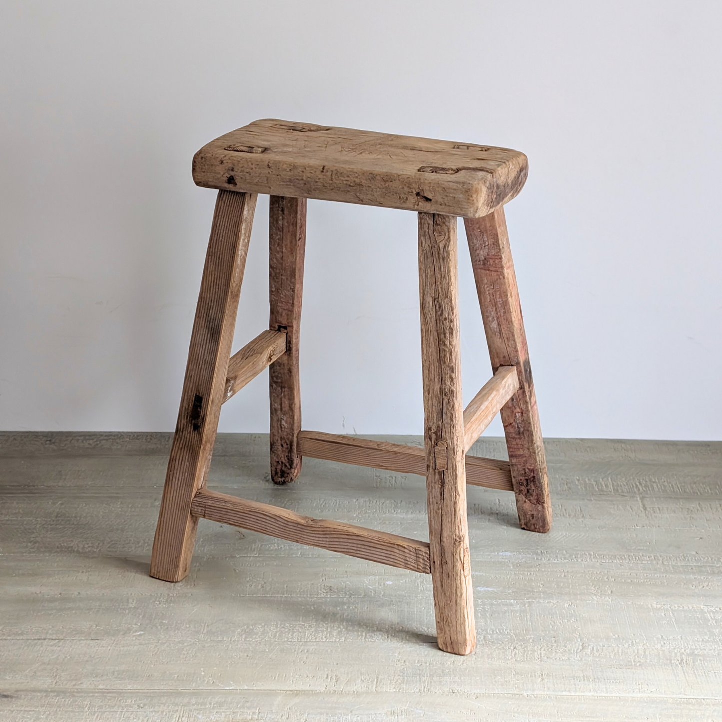 Large Reclaimed Milking Stool 8