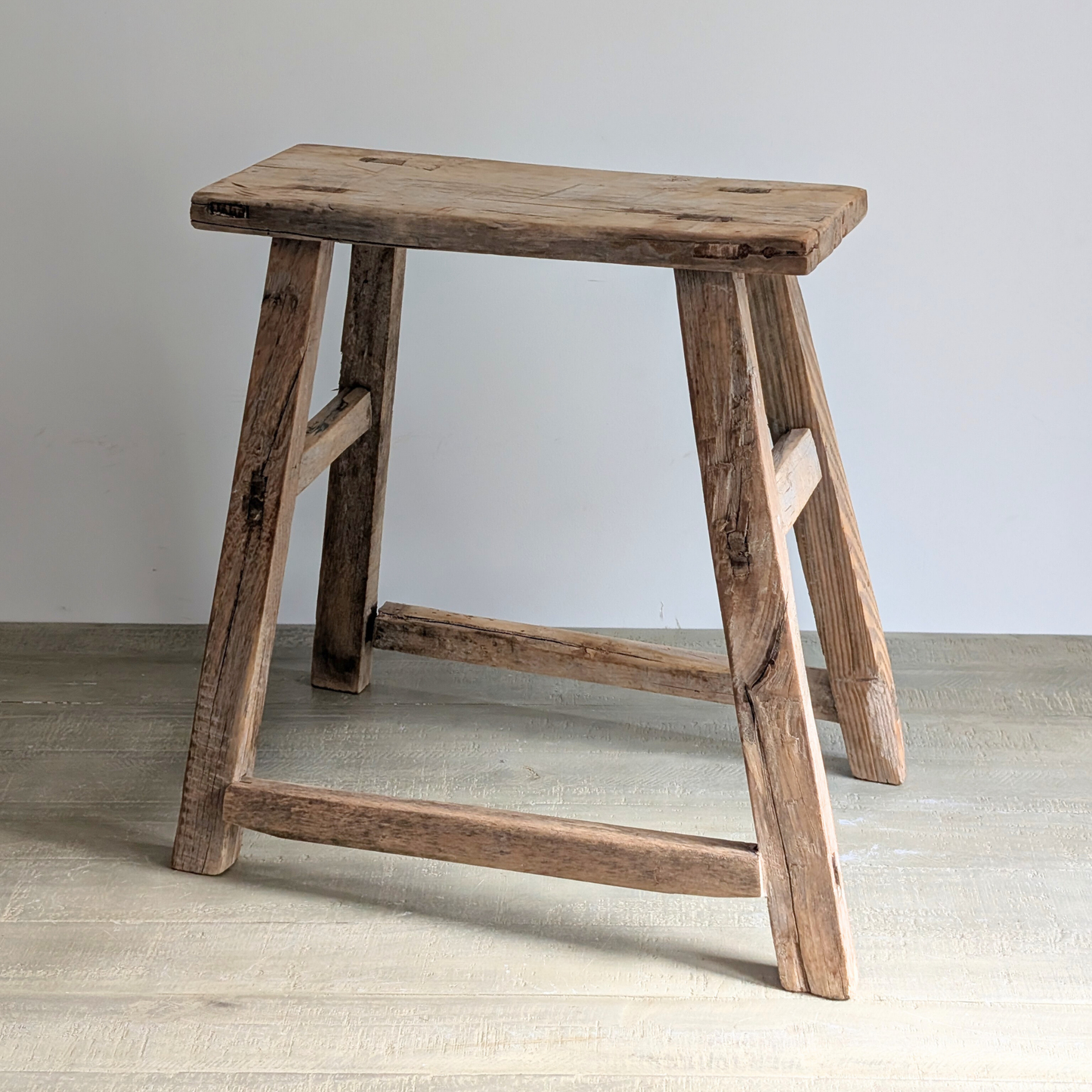 Large Reclaimed Milking Stool 10