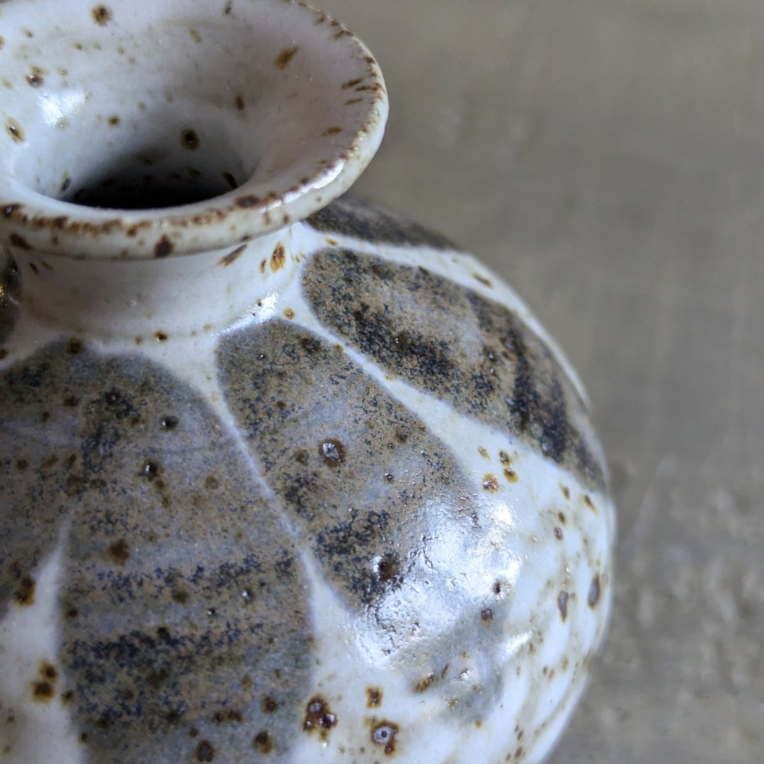 Footed Studio Pottery Bud Vase - Maker Home