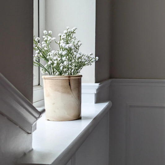 French Cream Mottled Pot - Maker Home