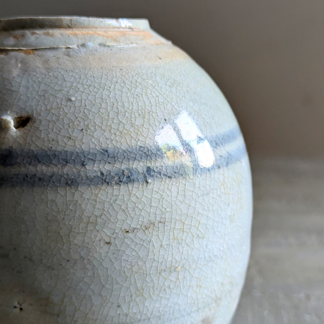 Large Blue Banded Ginger Jar