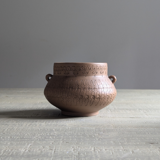 Vintage Hand-Carved Planter