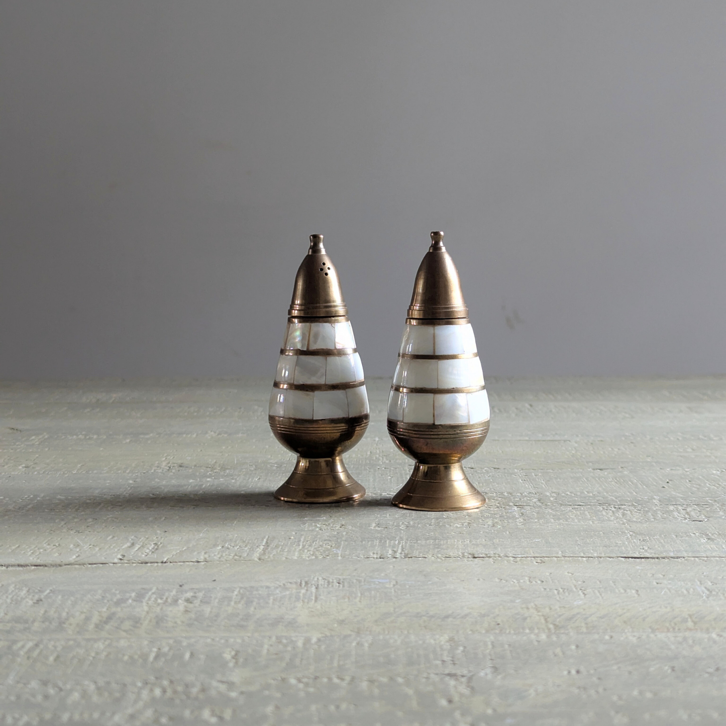 Brass Salt & Pepper Shakers