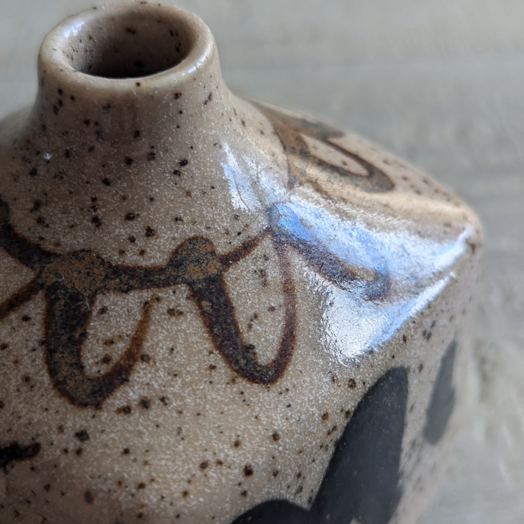 Painted Studio Pottery Bud Vase