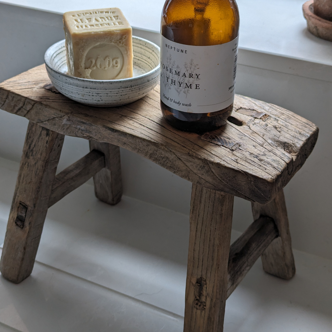 Small Reclaimed Wood Milking Stools