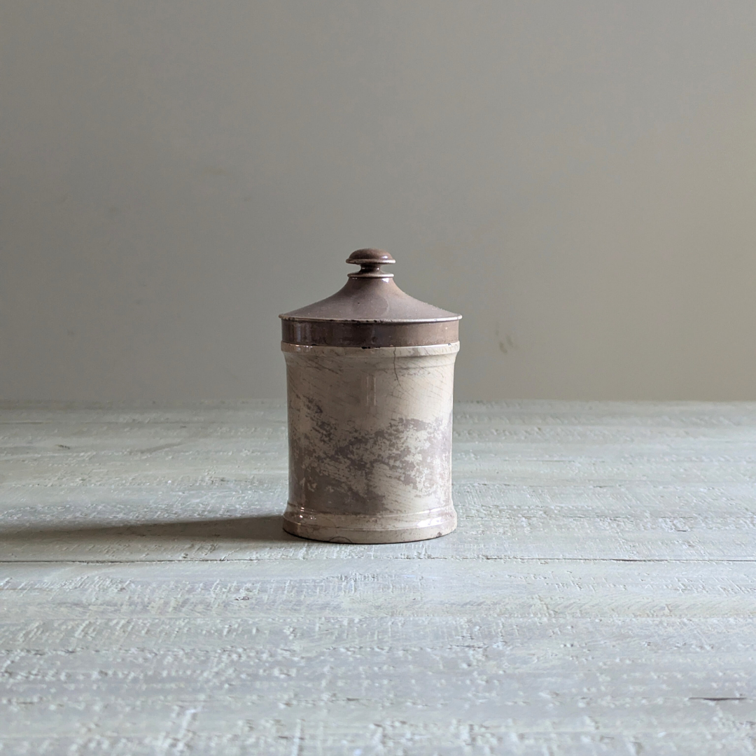 Lidded Grey Canister