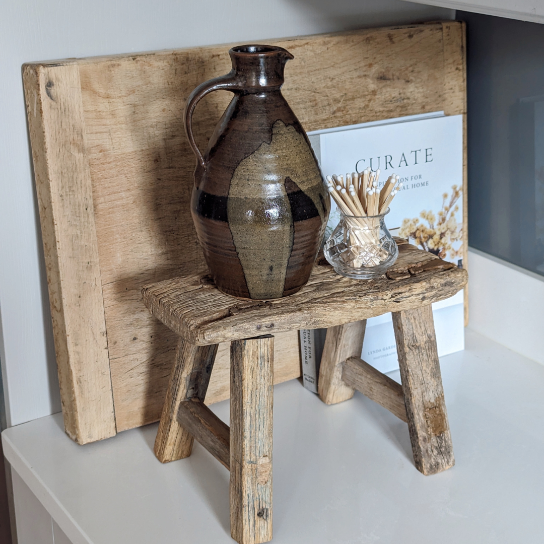 Small Reclaimed Wood Milking Stools