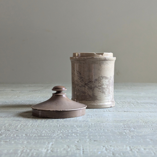 Lidded Grey Canister