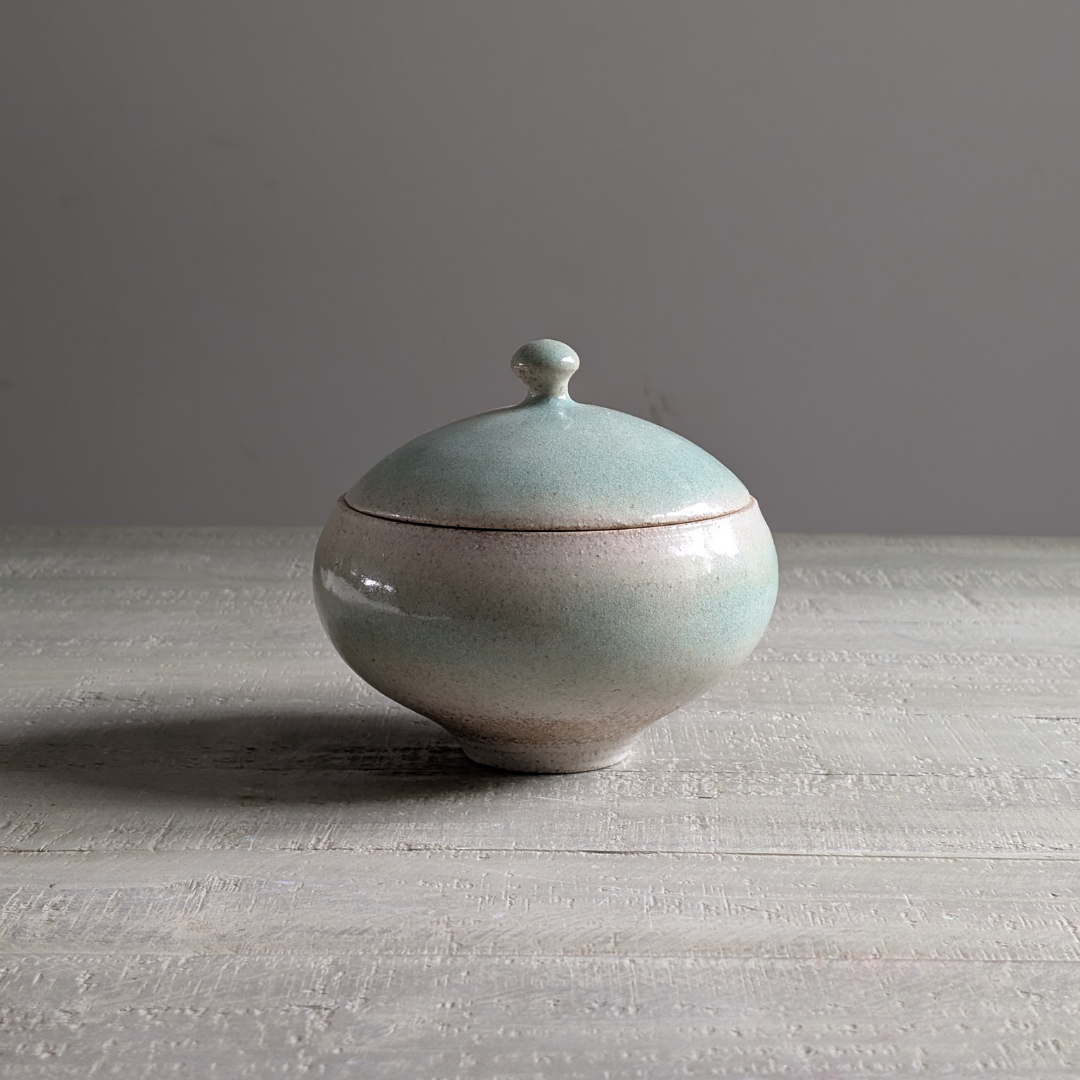 Lidded Blue Studio Pottery Pot