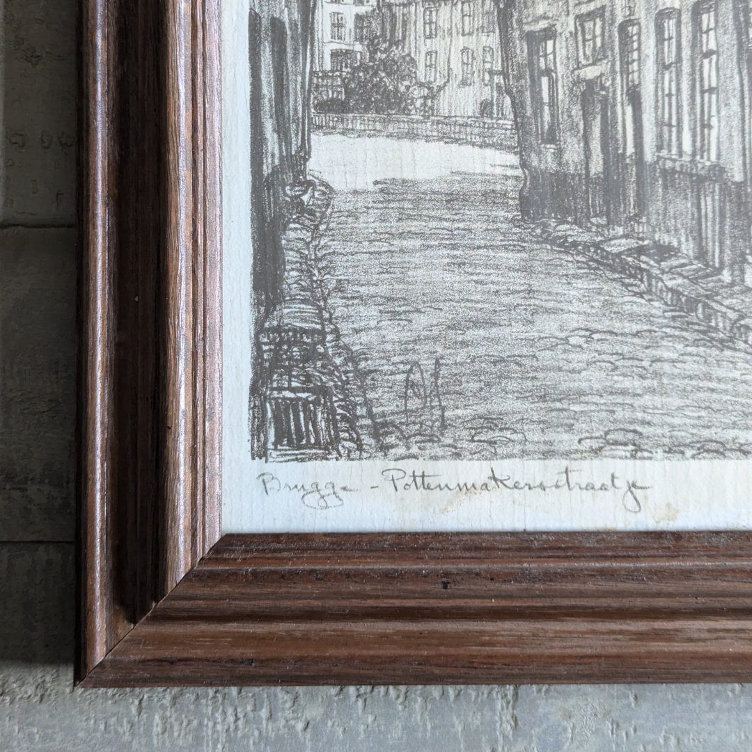 Small Framed Brugge Sketches