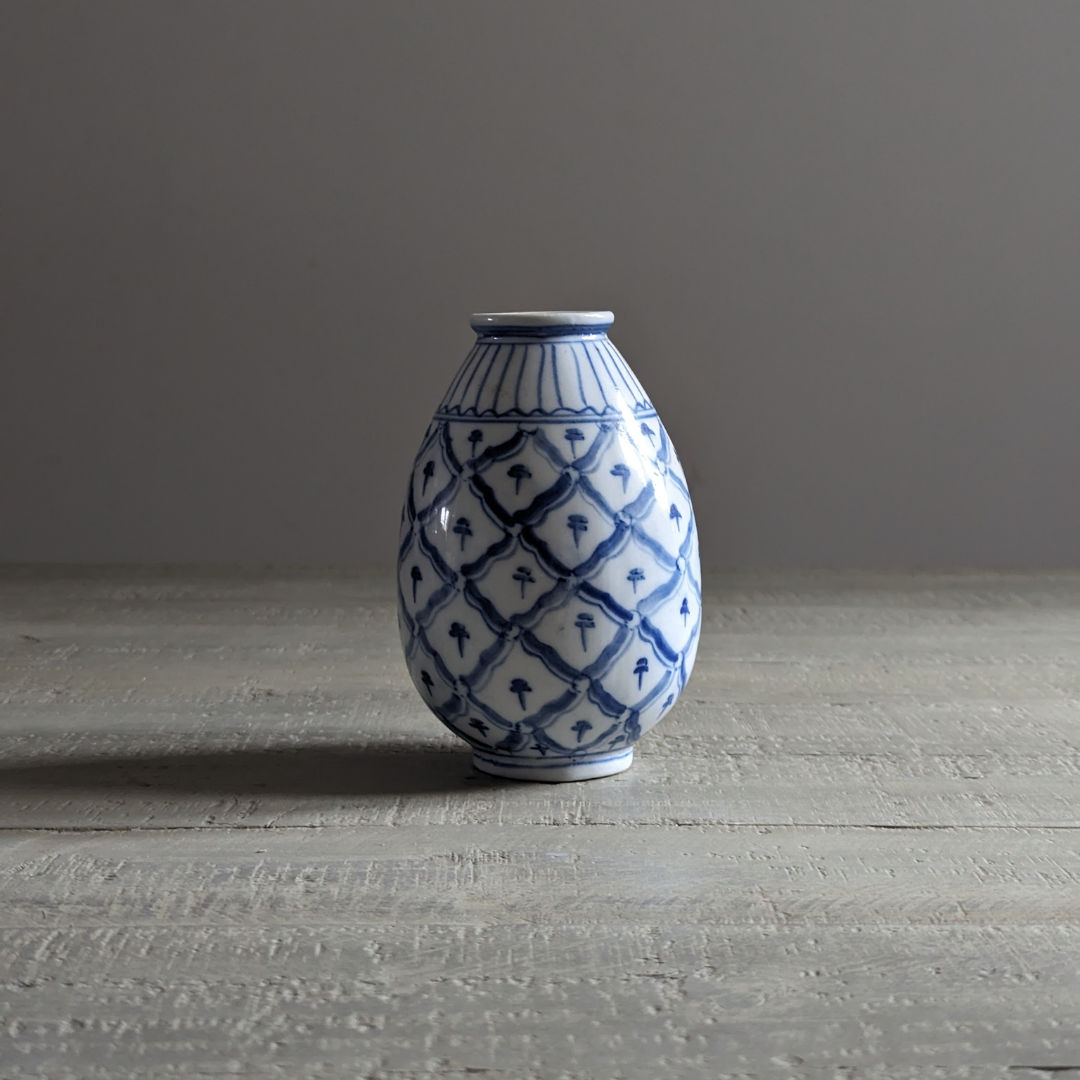 Small Blue & White Vase