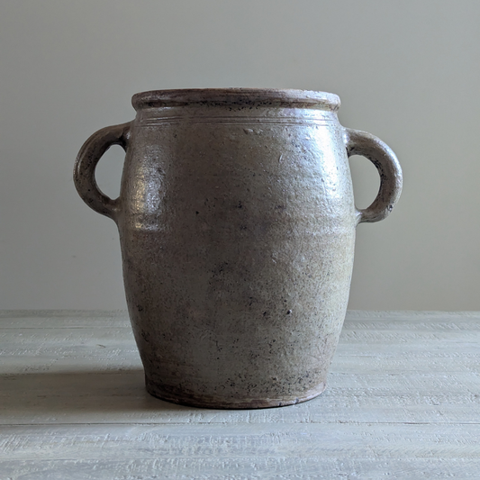 Large Greige French Confit Pot