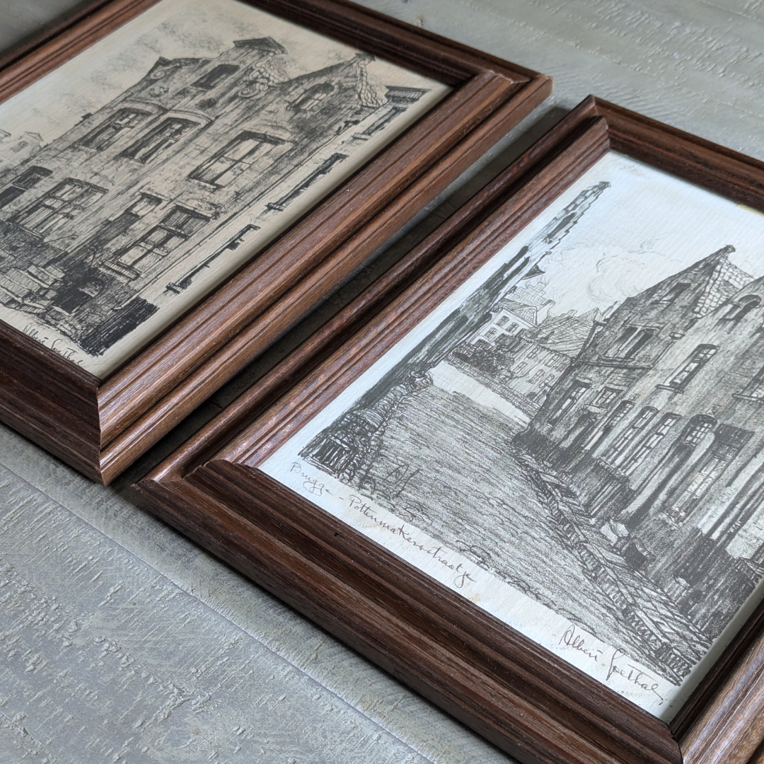 Small Framed Brugge Sketches