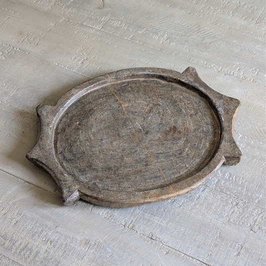 Antique Carved Stone Plate