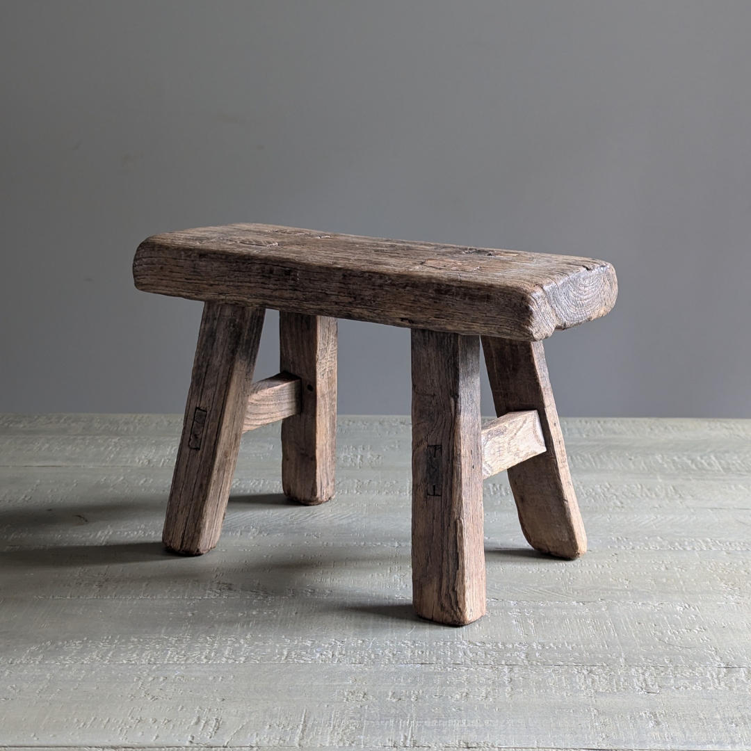 Small Reclaimed Wood Milking Stools