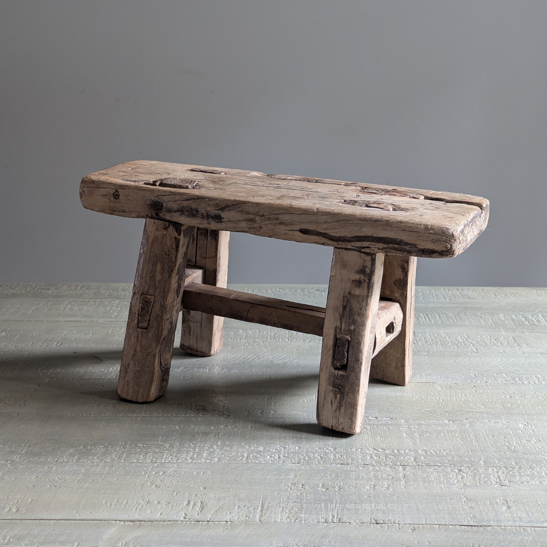 Small Reclaimed Wood Milking Stools