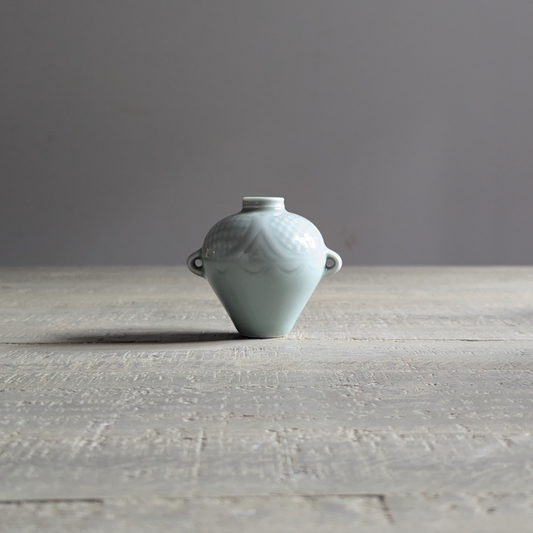 Pale Blue Porcelain Matchstick Pot