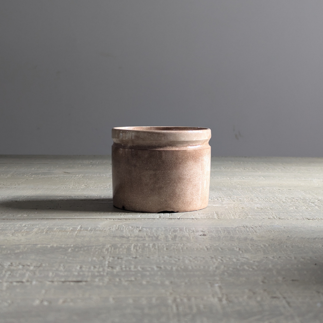 Small Brown French Mottled Pot