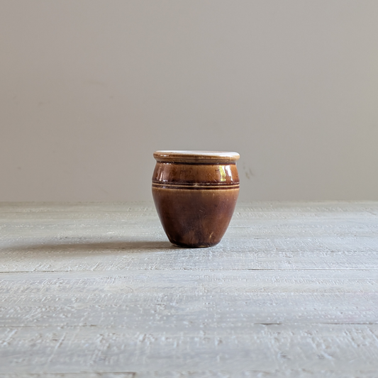 Small Brown Glazed Pot