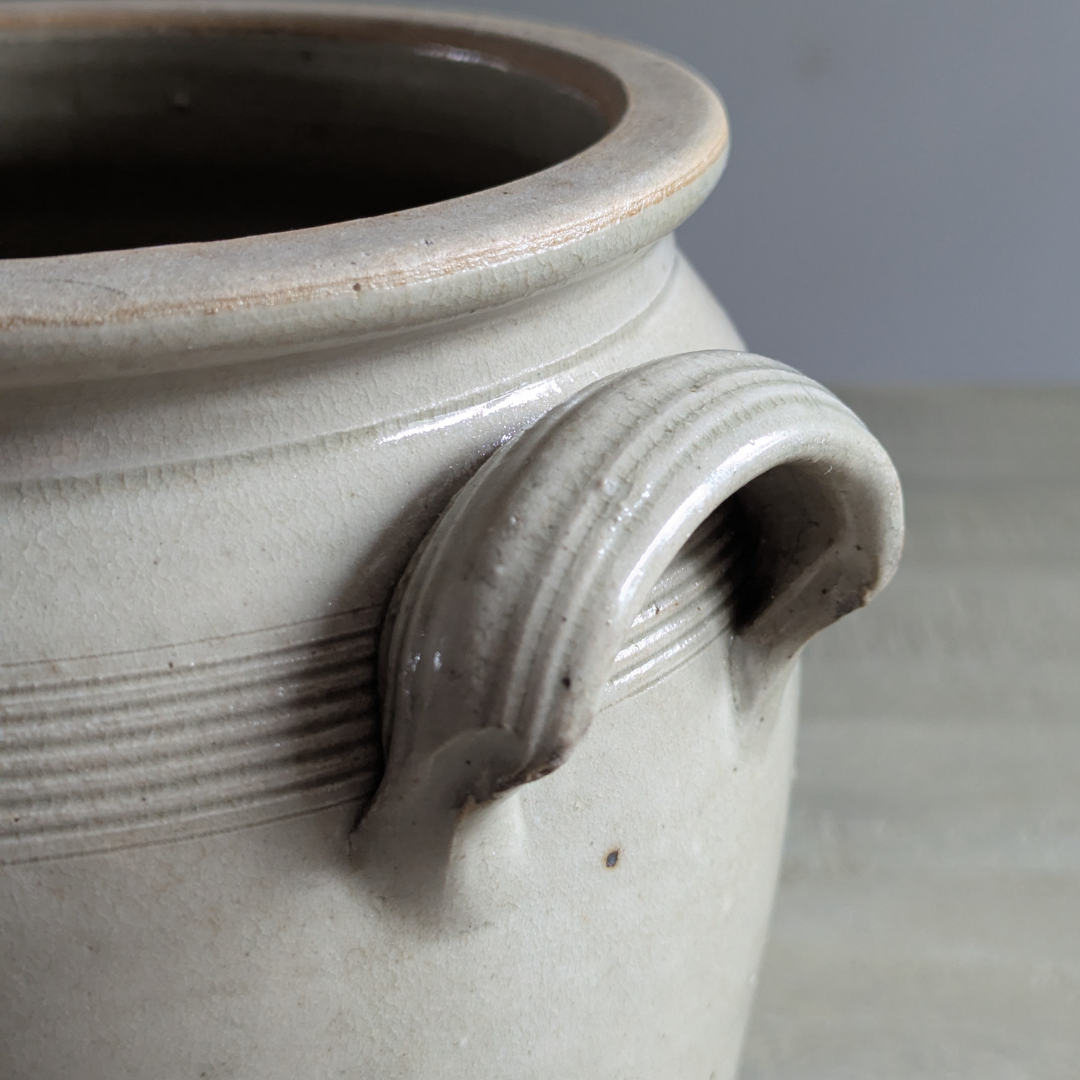 Large Beige Confit Pot