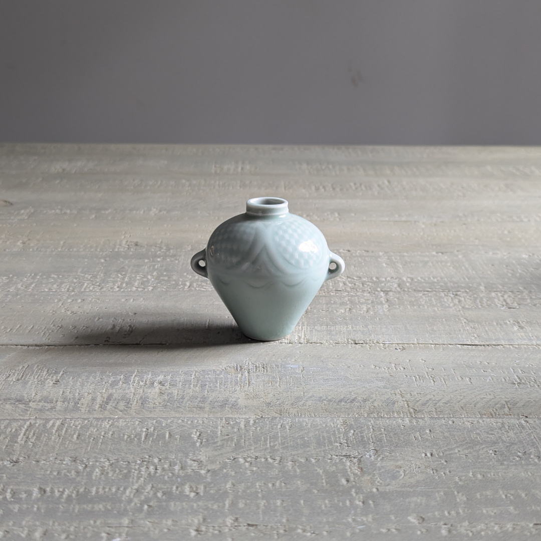 Pale Blue Porcelain Matchstick Pot