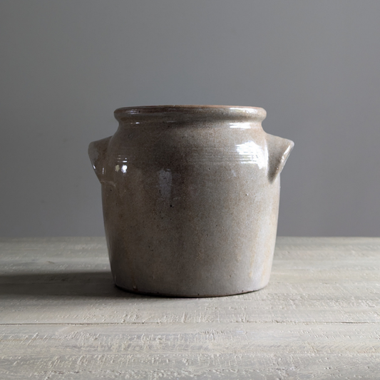 Large Beige Confit Pot