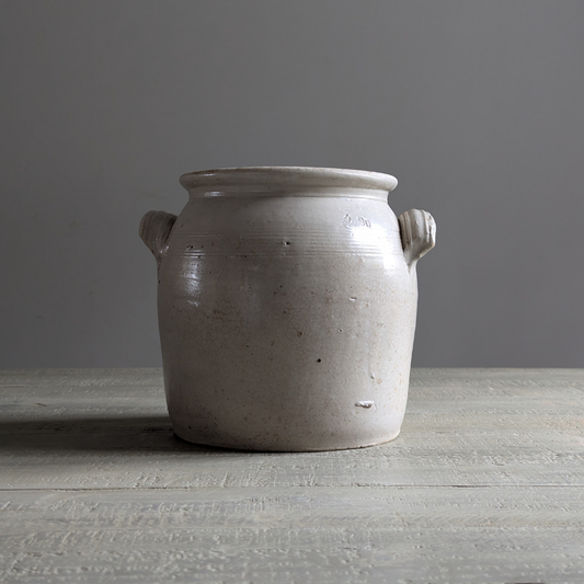 Large Cream Confit Pot