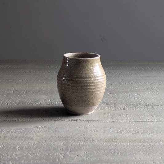 Small Beige Studio Pottery Vase