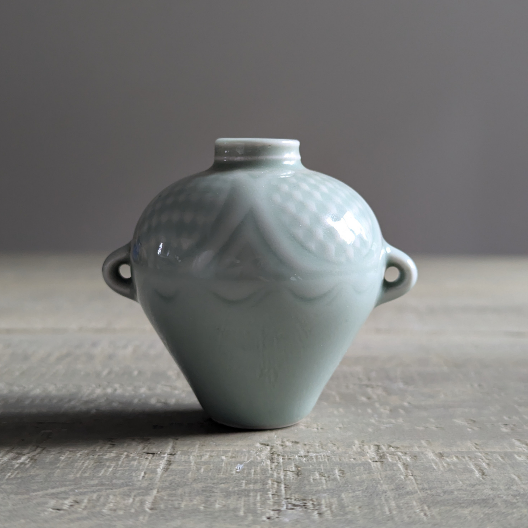 Pale Blue Porcelain Matchstick Pot