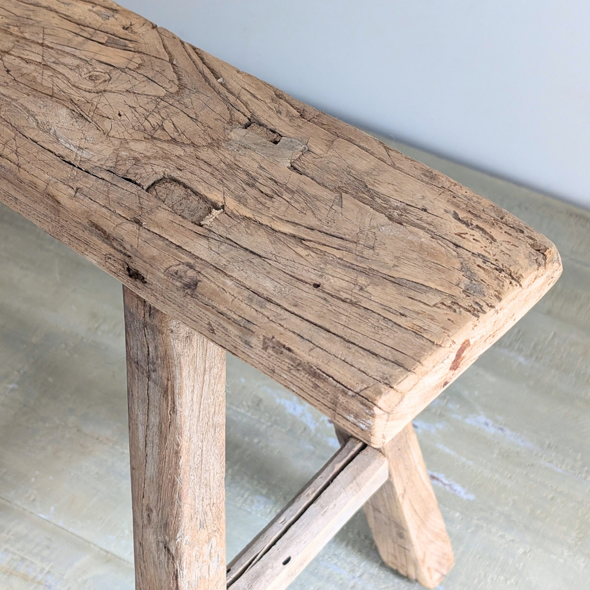 Reclaimed Elm Pig Bench 2