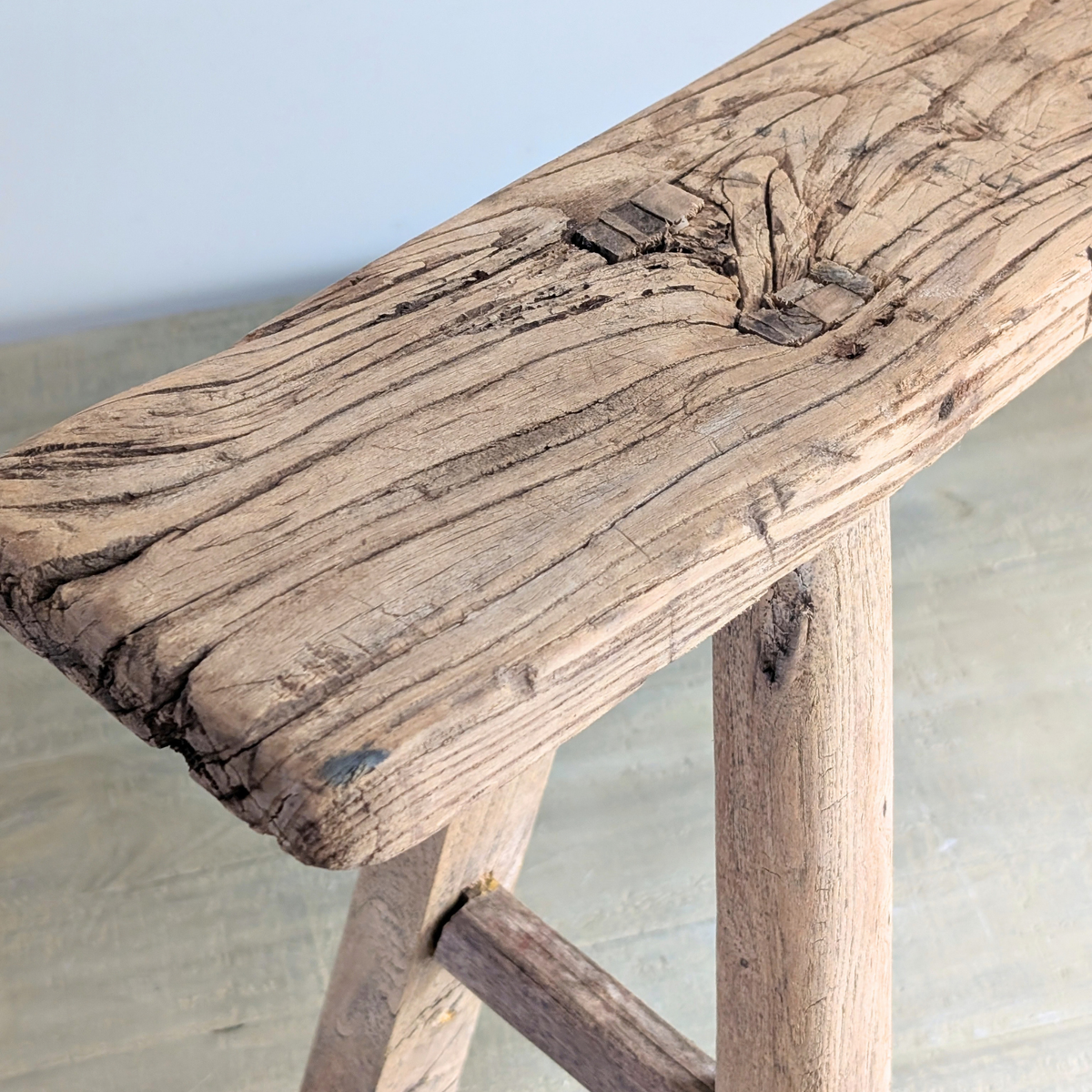 Reclaimed Elm Pig Bench 2