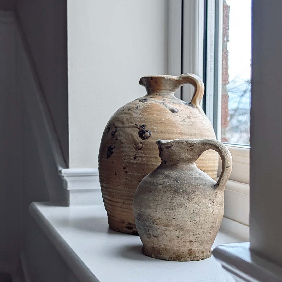 Large Orange French Jug