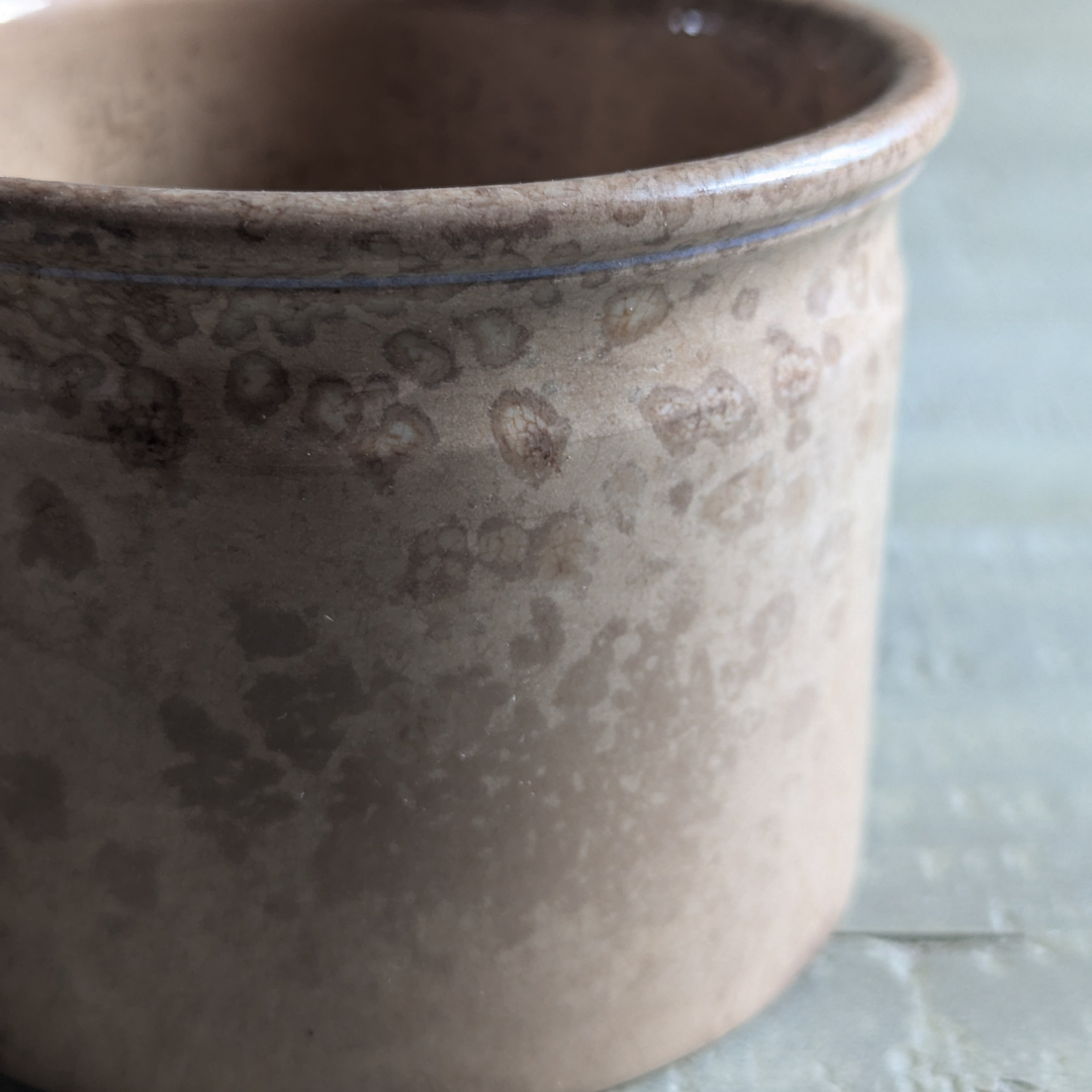 Small Brown French Mottled Pot