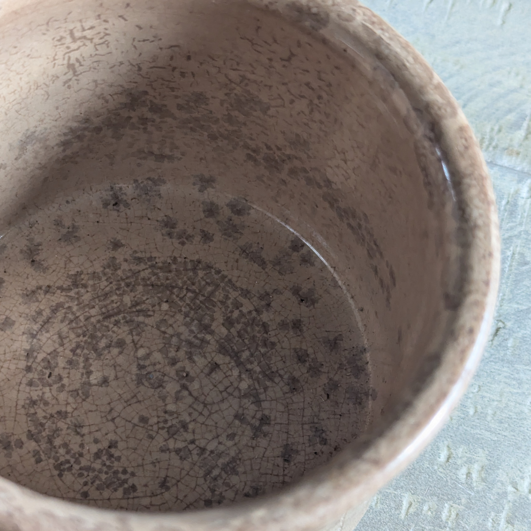 Small Brown French Mottled Pot