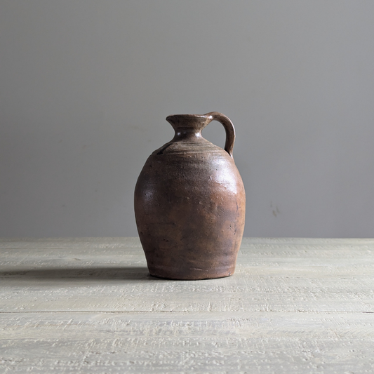 Small Dark Brown Turkish Oil Jug