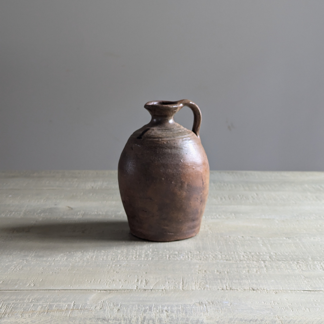 Small Dark Brown Turkish Oil Jug