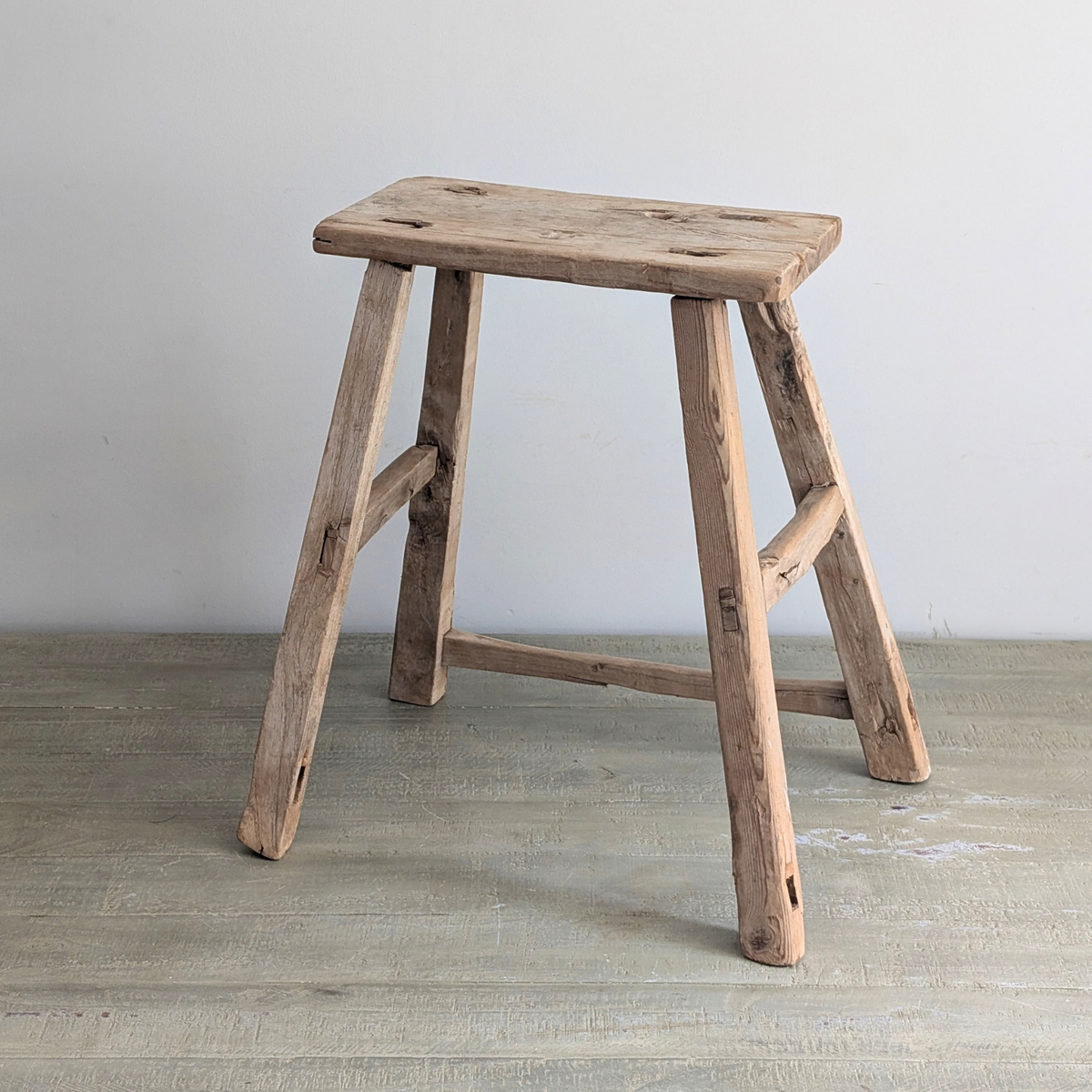 Large Reclaimed Milking Stool 2