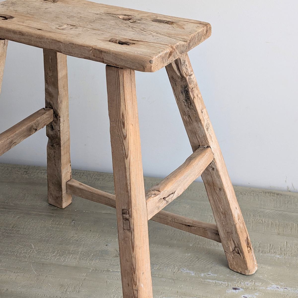 Large Reclaimed Milking Stool 2