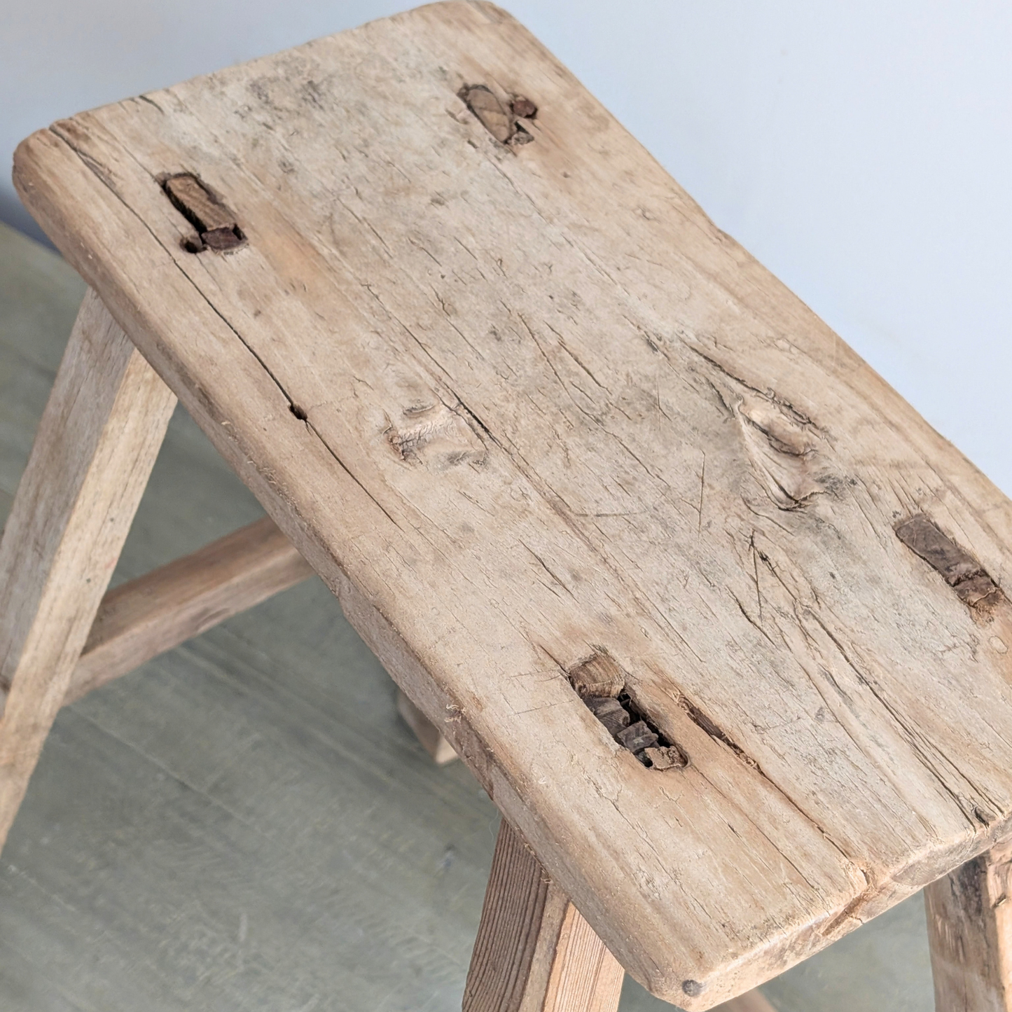 Large Reclaimed Milking Stool 2