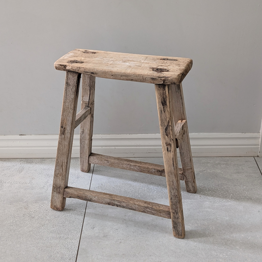 Large Reclaimed Wood Milking Stools