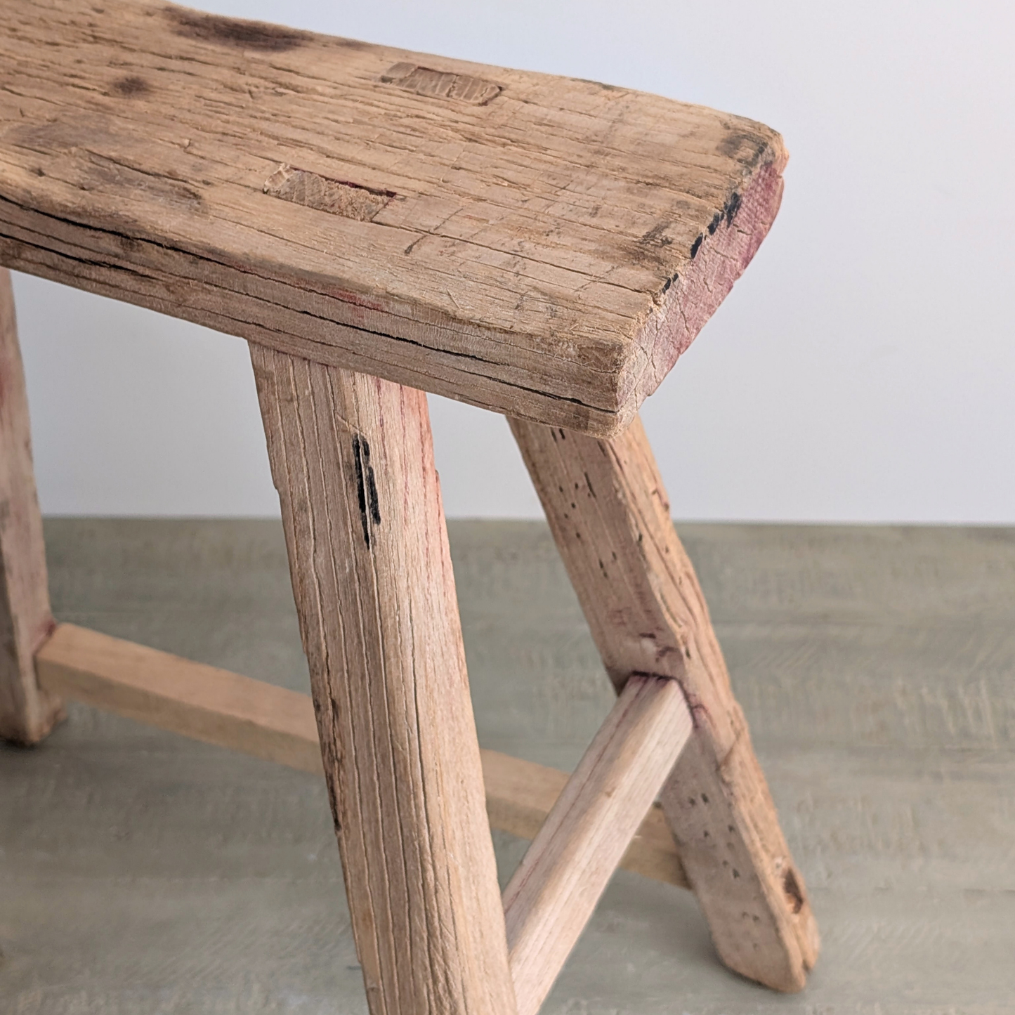 Large Reclaimed Milking Stool 1