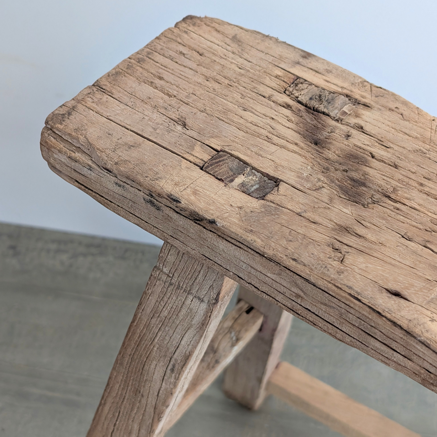 Large Reclaimed Milking Stool 1