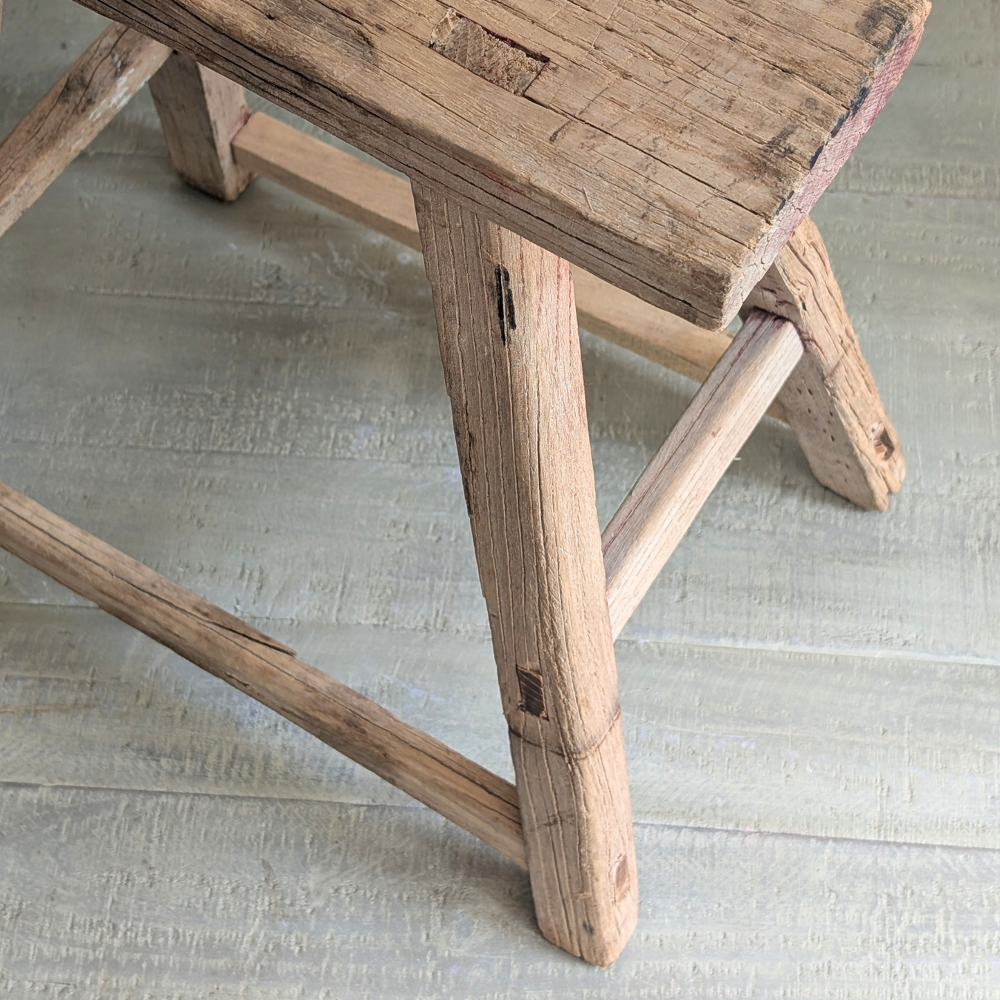 Large Reclaimed Milking Stool 1