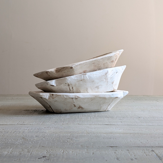 XS Whitewashed Dough Bowl