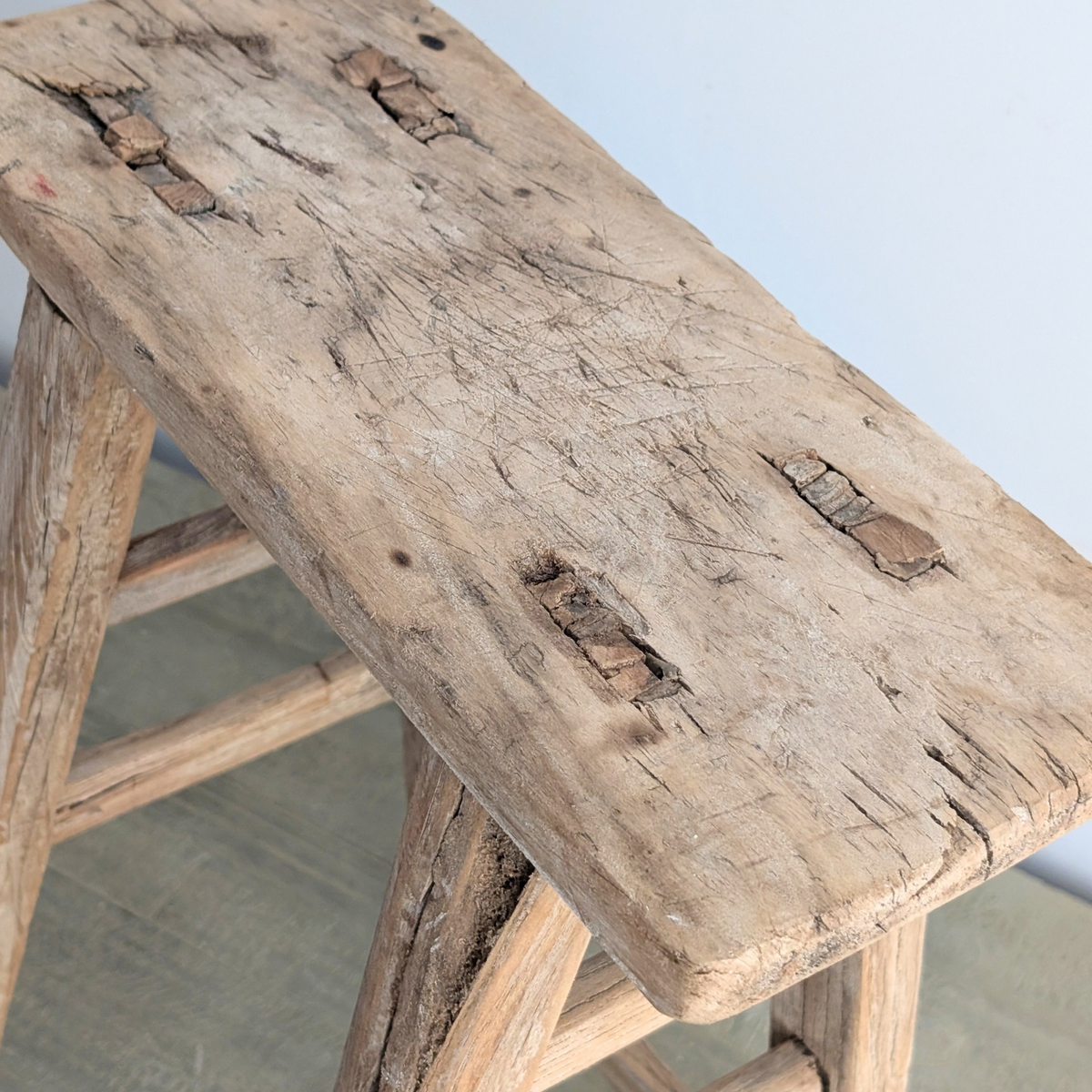 Large Reclaimed Milking Stool 3