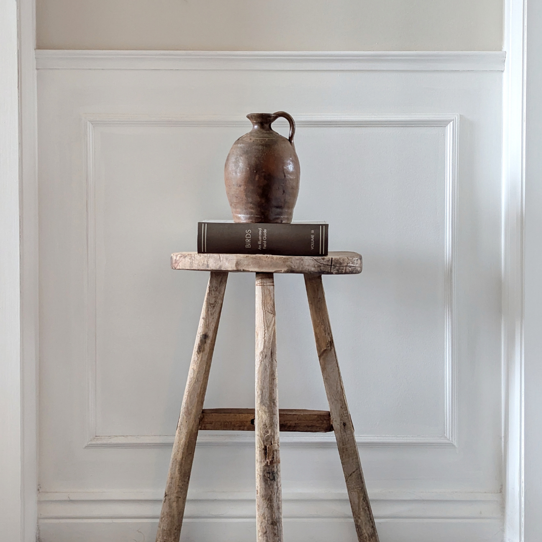 Large 3 Leg Reclaimed Wood Stool