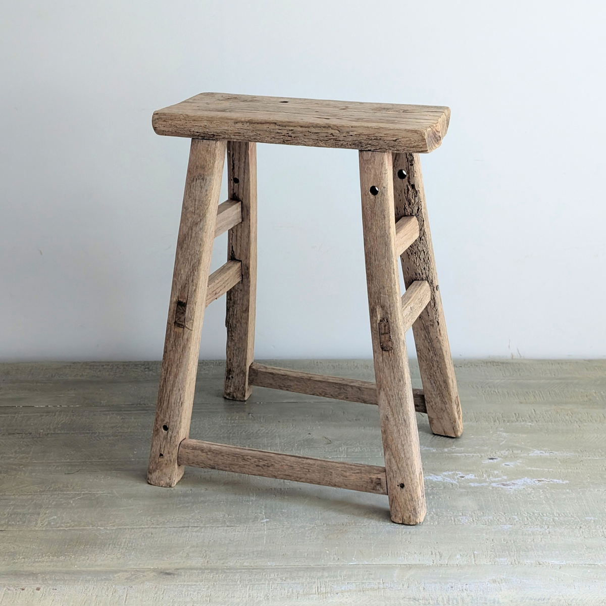 Large Reclaimed Milking Stool 4
