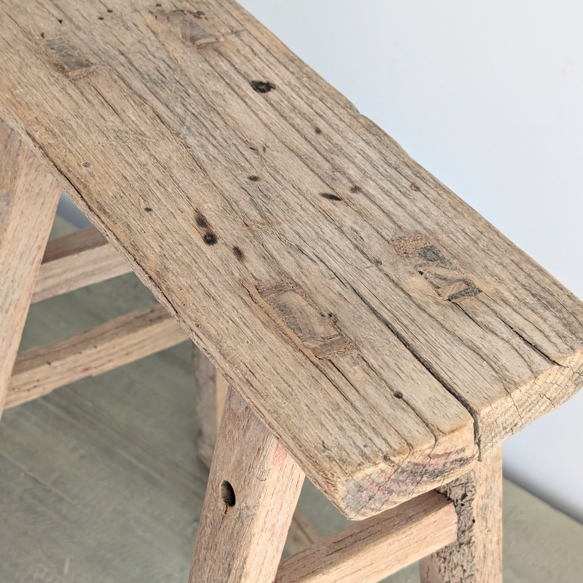 Large Reclaimed Milking Stool 4