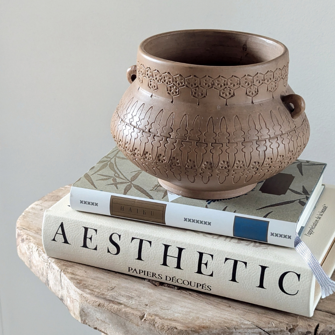 Vintage Hand-Carved Planter