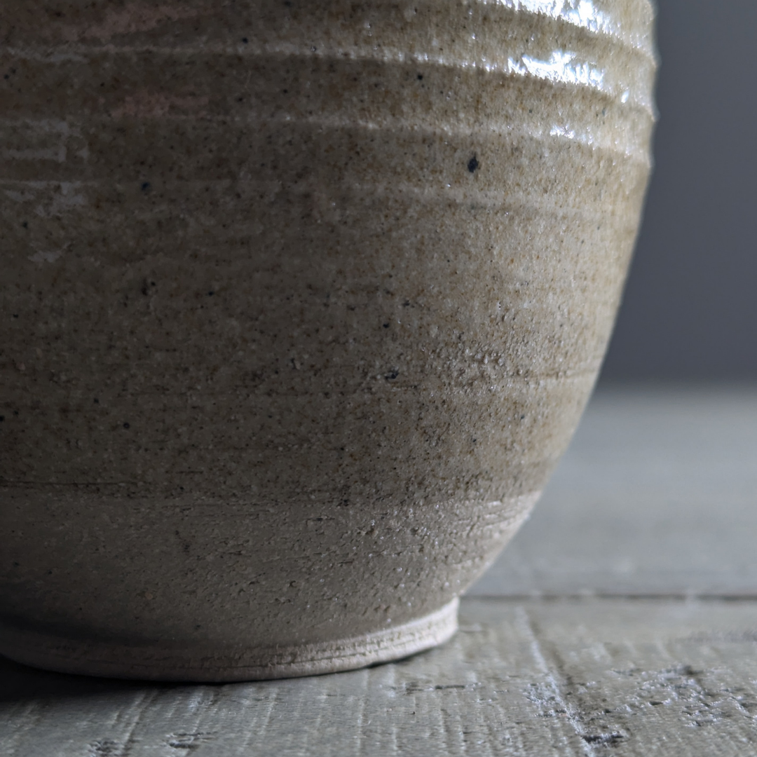 Small Beige Studio Pottery Vase